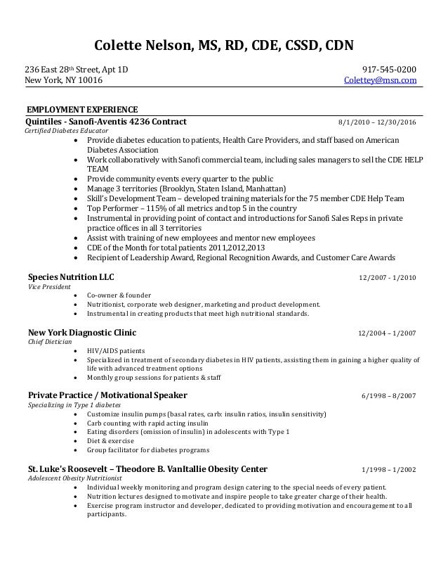 rd resume