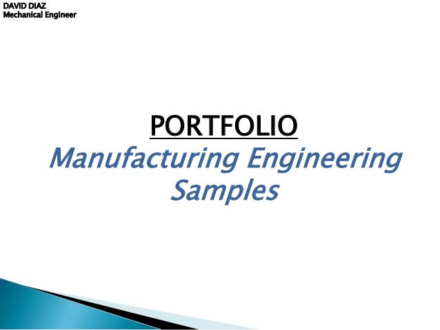 portfolio manufacturing engineering