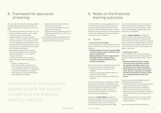 SETTING THE STANDARD 201512 SETTING THE STANDARD 2015 13
8.	 Framework for assurance
	 of learning
The project team has developed the following principles
to guide the assurance of learning of the THE TLOs.
Assurance of learning will be evidenced by assessment
which:
■	 demonstrates the individual’s achievement of the TLO;
■	 is typically undertaken in projects, wherein multiple
domains can be concurrently assessed;
■	 is typically undertaken in final year or capstone
subjects, i.e. AQF 7 for bachelor or AQF 9 for masters;
■	 is constructively aligned to both the subject content
e.g. Tourism Marketing or a capstone subject, and the
espoused threshold learning outcome for one or more
learning domains e.g. Service and Experience Design
and/or Professional Responsibility;
■	 uses the advanced levels of Bloom’s Taxonomy,
or similar concepts like Structure of the Observed
Learning Outcome (SOLO), such as “analyse”,
“evaluate”, and “create”;
■	 is evidenced within the remit of an assessor’s
professional judgment supported by appropriate
use of:
	 validation of assessment items;
	 criterion-based suitably referenced rubric, or
similar marking guide where graded assessment
is used, especially for feedback (i.e. flagging areas
to consider for future learning), and the use of
holistic approaches to assessment/grading (e.g.
grade descriptors [Sadler, 2009]);
	 calibration against the threshold standards;
	 moderation of assessed work;
	 benchmarking or external referencing of the
assessments and processes;
	 engagement with and professional judgment of
relevant industry participants (e.g. reference to
industry standards).
■	 has an appropriate weighting that reflects the time
and effort involved on the part of the student(s) to
successfully complete the assessment.
9.	 Notes on the threshold
	 learning outcomes
This section provides a conceptual background for each
TLO and high-level examples of possible evidence of
achievement. Examples are provided in three sections,
one each for tourism, hospitality and events. In all cases,
the examples are merely indicative and neither exhaustive
nor prescriptive. Detailed information about assessment
is beyond the scope of this statement.
9.1	Tourism
1.	Service and Experience Design
For tourism graduates, this domain includes the practical
design, implementation and management of services and
experiences.
■	 Bachelor graduates will be able to apply knowledge
and skills to design and deliver sustainable tourism
services and experiences.
■	 Masters graduates will be able to apply advanced
knowledge and skills to design and deliver
meaningful, high-quality, sustainable tourism
services and experiences.
Tasks that demonstrate the knowledge and skills required
for service and experience design might include:
■	 assessing visitor motives, expectations, and
satisfaction;
■	 auditing and critiquing the experiences offered by a
destination and its competitors;
■	 staging, packaging or marketing a sustainable visitor
experience.
Some of the underlying areas of knowledge that support
the application of these skills may include service and
experience design frameworks, destination management
and marketing processes, visitor behaviour theories
(e.g. motives, attitudes, perception, cognitive and
effective responses, satisfaction), tourism policy and
planning, and product development.
Graduates of a bachelor degree can design and
implement visitor experiences under the supervision of
more experienced staff in a range of settings routinely
encountered in the visitor economy. For example,
evaluate and refine an attraction experience, taking
into account key considerations such as the needs of
specific market segments, orientation and information
needs, visitor flows, queues and dwell times, physical
and environmental features, employee needs, service
dimensions, and sustainability.
In addition, masters graduates can design and
implement innovative, sophisticated and sustainable
tourism services and experiences, in ambiguous and
complex contexts, with minimal supervision. For example,
design a successful new attraction experience taking into
account the actions of competitors, suppliers and other
sectors of the tourism industry as well as regulatory and
legislative requirements.
2.	Interdisciplinary Inquiry
For tourism graduates, this domain involves ways of
thinking and applying a body of knowledge drawn from
a number of disciplines and fields of study to sufficient
depth.
■	 Bachelor graduates will be able to integrate
a broad and coherent elementary, theoretical
and operational knowledge of tourism as an
interdisciplinary field of research and practice.
■	 Masters graduates will be able to demonstrate a
critical, advanced, contemporary and integrated
theoretical and operational knowledge of tourism
as an interdisciplinary field of research and
practice.
Tasks that demonstrate the knowledge and skills of
interdisciplinary inquiry might include:
■	 integrating theories from different disciplines to assess
tourism supply, production, and management;
■	 applying technical and theoretical knowledge to
assess the financial feasibility of a tourism project;
■	 analysing the nature and characteristics of visitors and
the factors that influence tourism consumption and
demand;
■	 assessing the social, economic and environmental
impacts of tourism on visitors, communities and
localities/destinations.
Some of the disciplines and fields that inform this
Assessment is constructively
aligned to both the subject
content and the threshold
learning outcome.
 