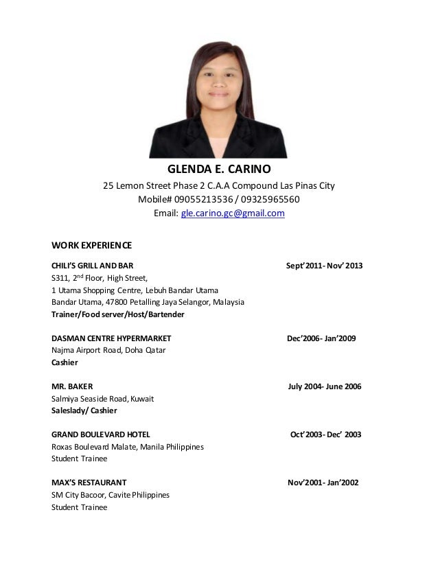 sample resume of sales