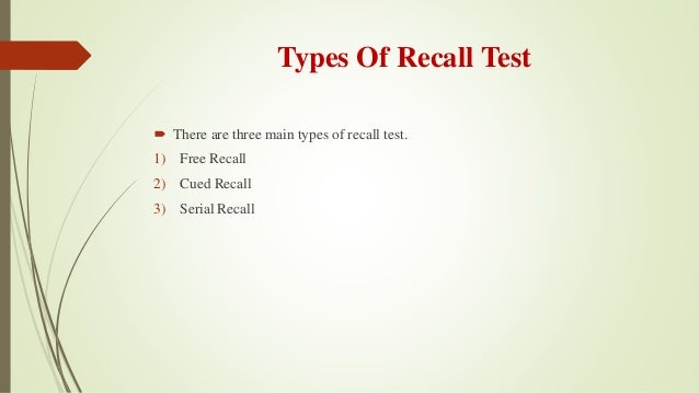 Objective Type Items, Recognition Type Items and Recall Items