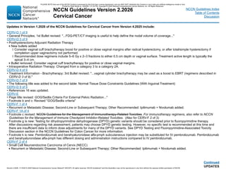 cervical cancer treatment guideline updates | PDF