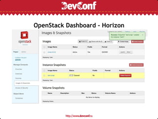 OpenStack Dashboard - Horizon
 