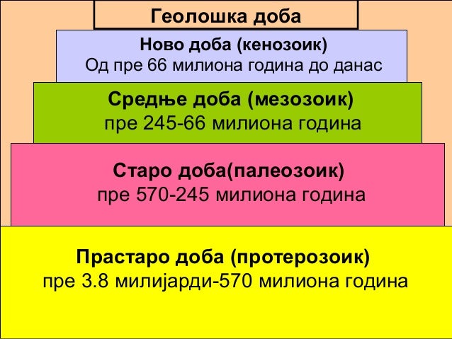 Geološka doba, kalendar života