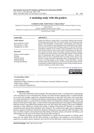 A modeling study with 4th graders | PDF