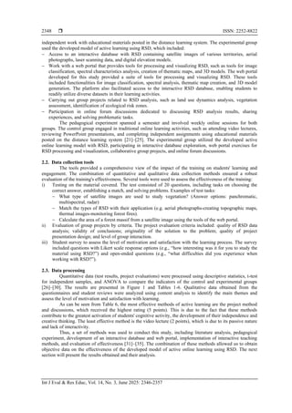 Active online learning with remote sensing data in higher education | PDF