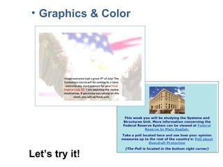 Graphics & Color Let’s try it! 