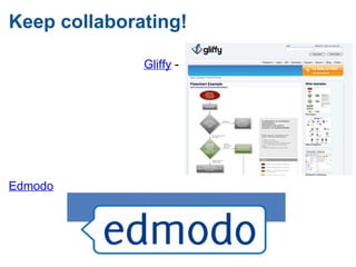 Keep collaborating!                   Edmodo   Gliffy  -  