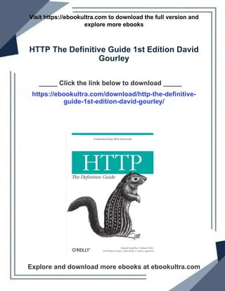 HTTP The Definitive Guide 1st Edition David Gourley | PDF