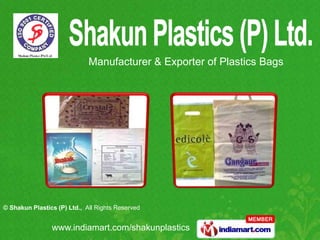Manufacturer & Exporter of Plastics Bags 