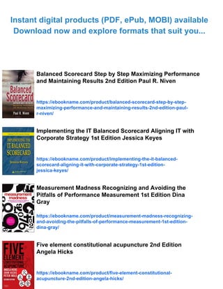 Rethinking performance measurement beyond the balanced scorecard 1st ...