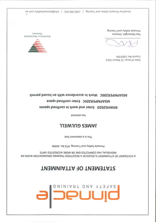 confined space certificate