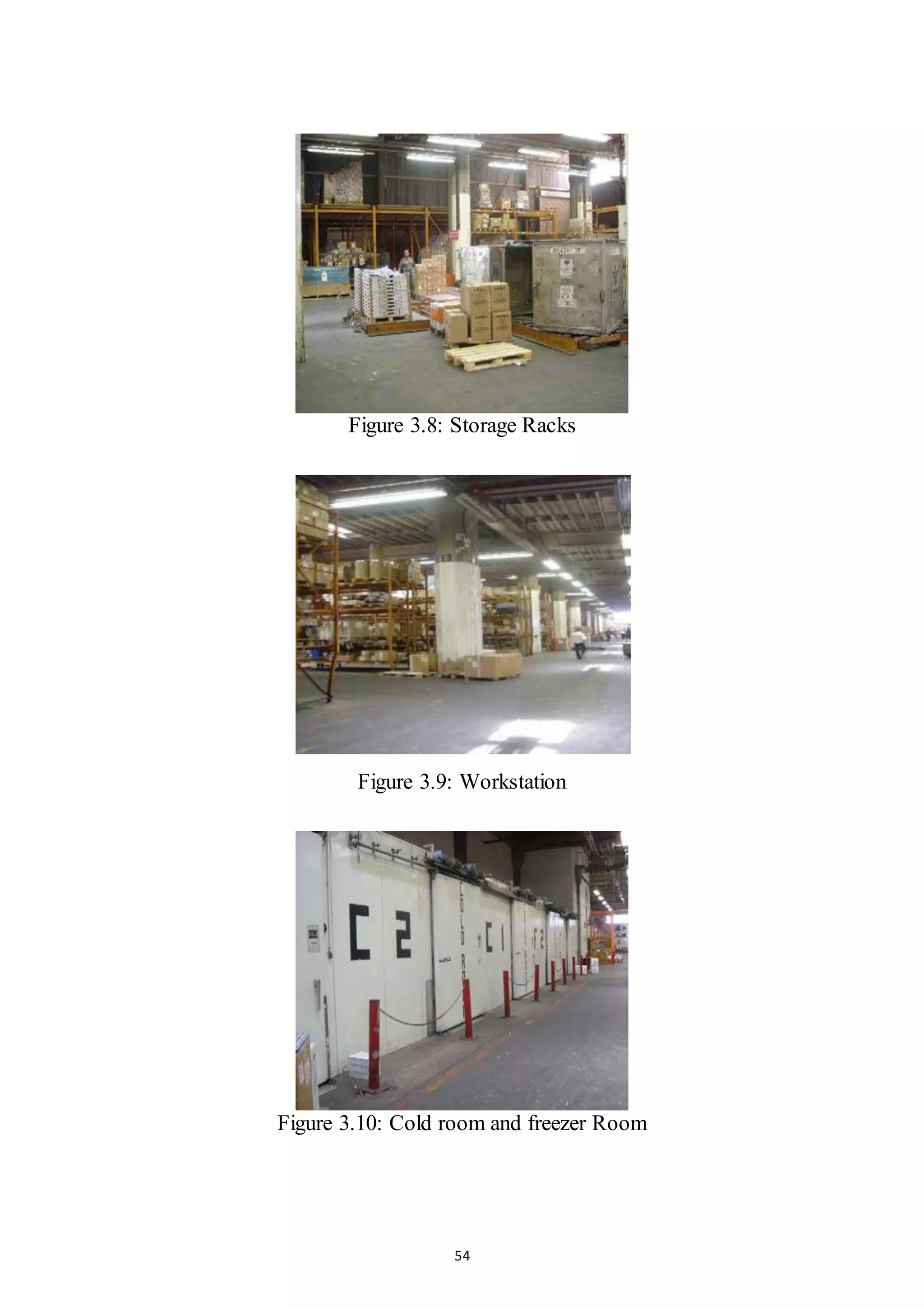 54
Figure 3.8: Storage Racks
Figure 3.9: Workstation
Figure 3.10: Cold room and freezer Room
 