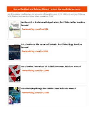 Comprehensive Solutions Manual for Introduction to Mathematical ...