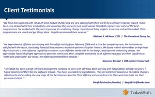 TatvaSoft Company Profile | PPTX