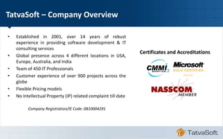 TatvaSoft Company Profile | PPTX