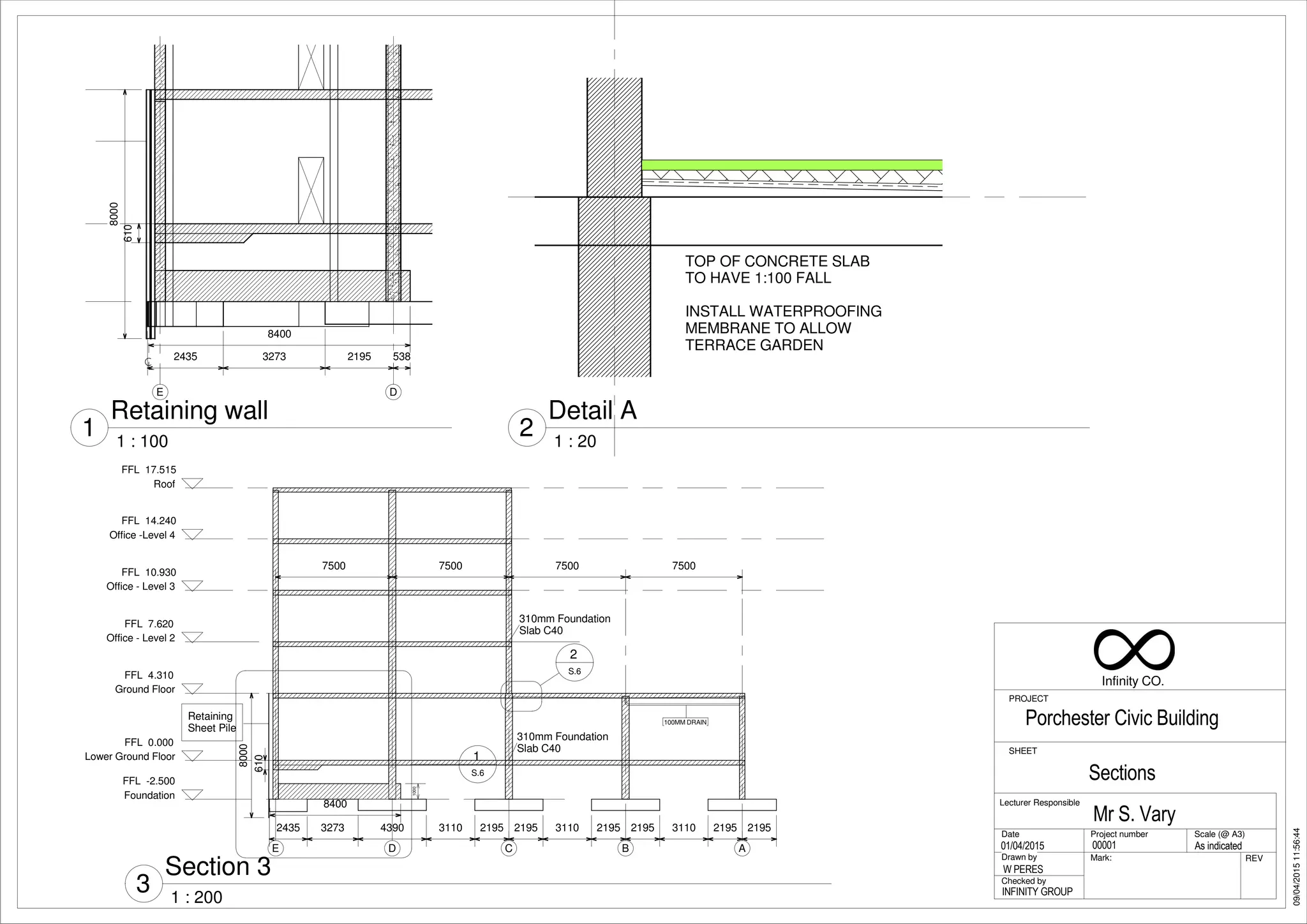 Analytical Project - Sheet - S-6 - Sections | PDF