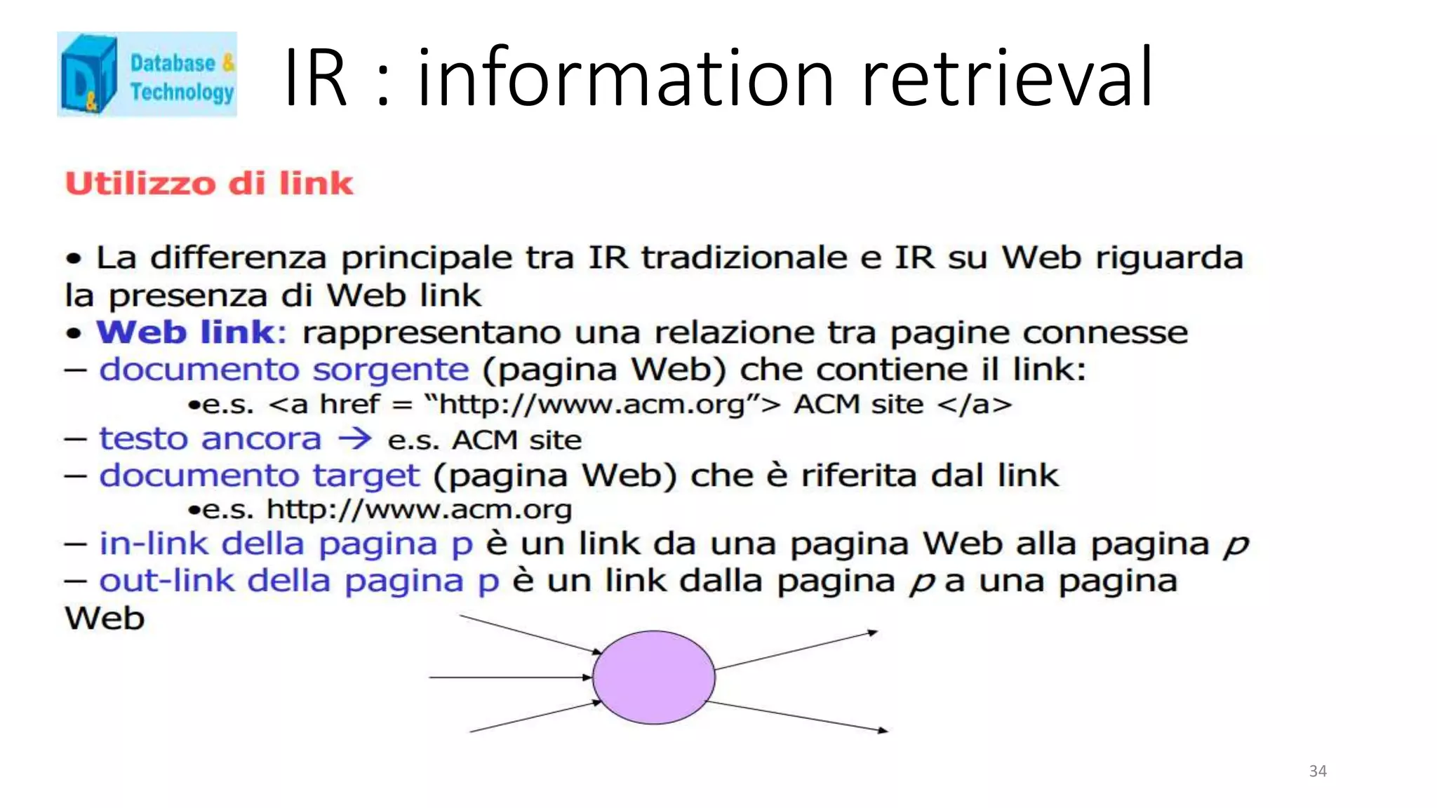 IR : information retrieval
34
 