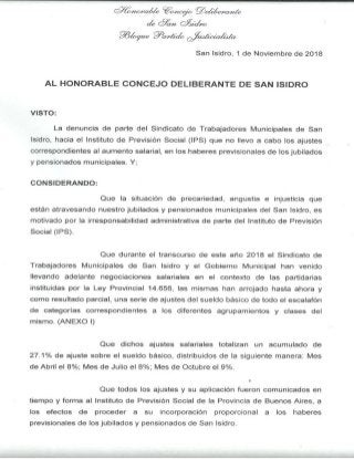 682-HCD-2018 Proy de Resolución: manifestando preocupación por la no incorporación del ajuste salarial a los jubilados y pensionados municipales