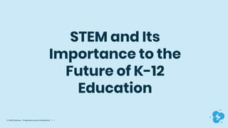 © 2020 Dyknow – Proprietary and Confidential | 1
STEM and Its
Importance to the
Future of K-12
Education
 