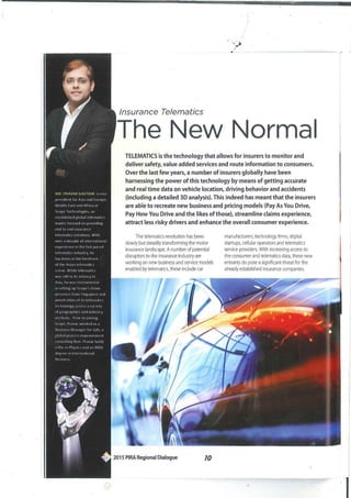 Insurance Telematics - The New Normal