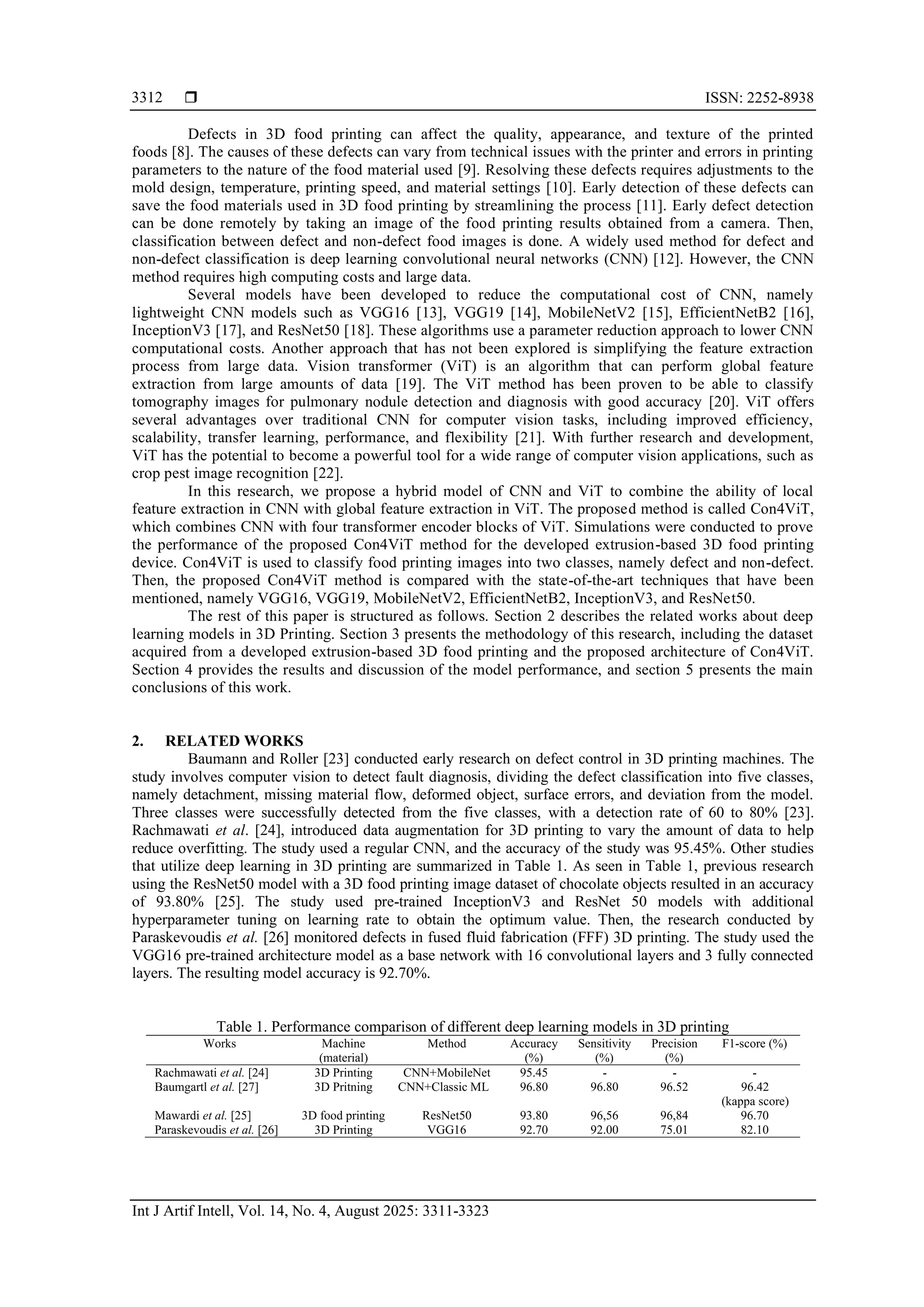 Hybrid convolutional vision transformer for extrusion-based 3D food ...