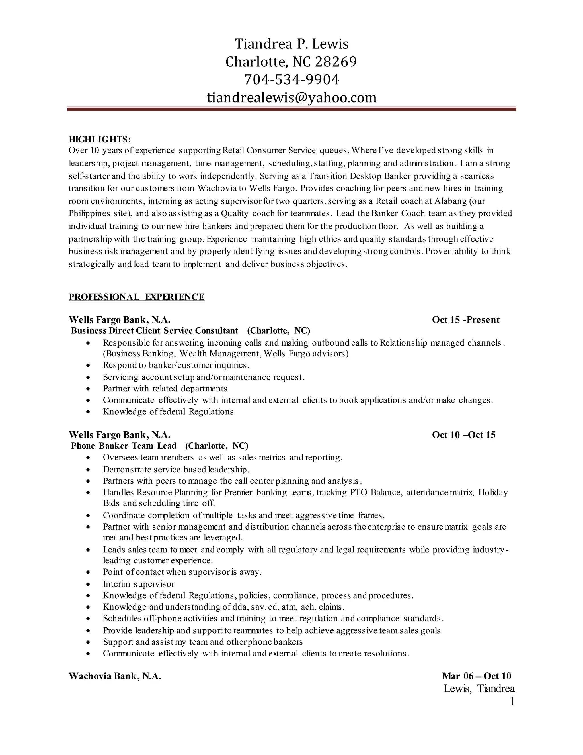 Lewis-Resume | PDF