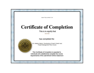 Project Mgmt Cert