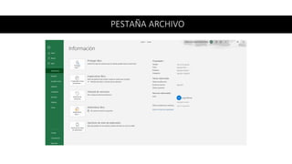 PESTAÑA ARCHIVO
 