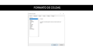 FORMATO DE CELDAS
 