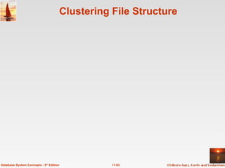 Clustering File Structure 11.63 Database System Concepts - 5 th  Edition 
