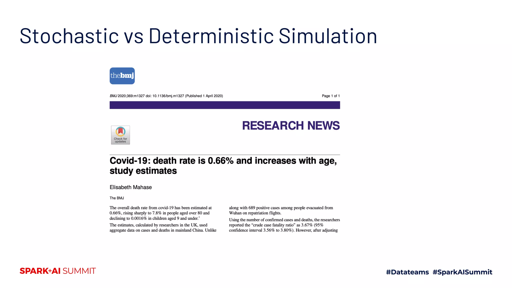 Stochastic vs Deterministic Simulation
 