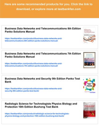 Business Data Networks and Telecommunications 8th Edition Panko Test ...