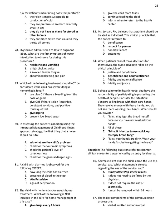 comprehensive nursing board exam reviewer PDF