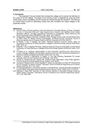 Solar Based Z Source Inverter for High Power Application | PDF