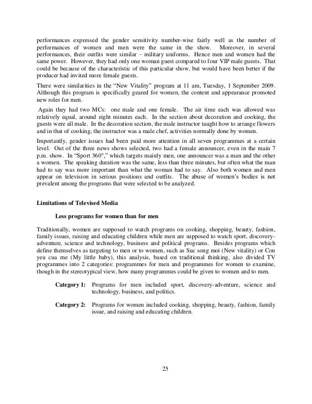 A Question Of Gender Equality In The Media Final