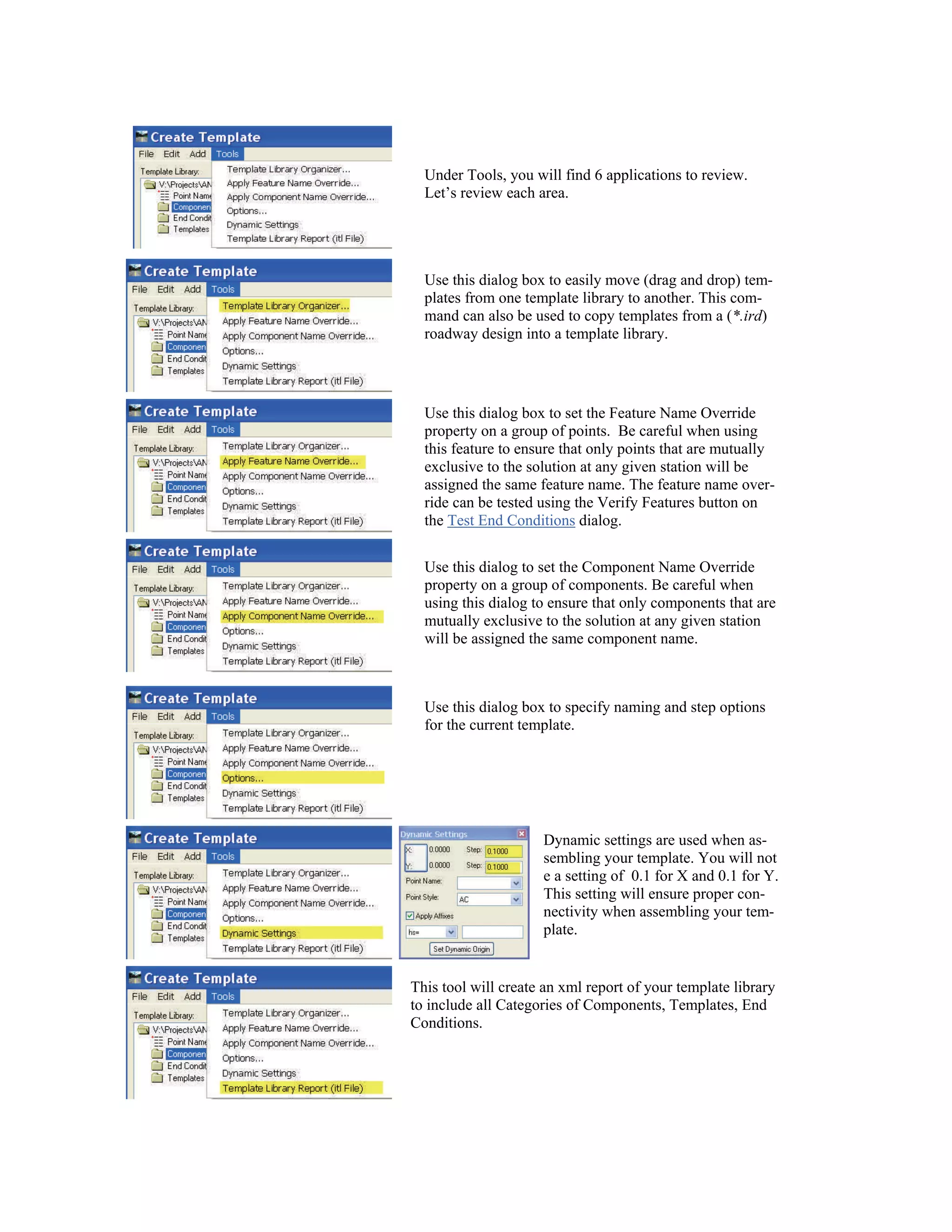 InRoads V8i Templates Library Creation | PDF