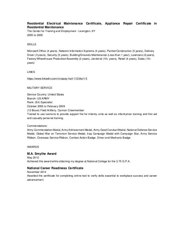 caseys newest resume