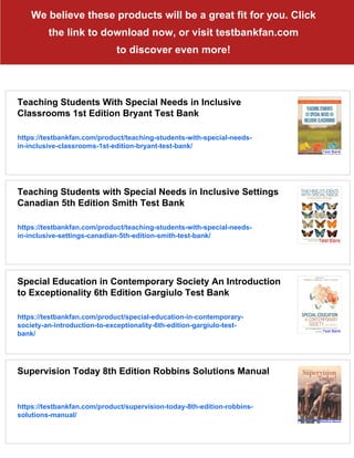 Assessment in Special Inclusive Education 13th Edition Salvia Solutions ...