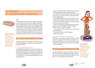 109
Les troubles
du comportement alimentaire
108
"Elle se met à sélectionner certains aliments, refusant
laviande,parexemple,puislesassaisonnements.
"Elleditqu’ellesetrouvetropgrossealorsquesouvent
elle ne l’est pas, décide de faire un régime pour perdre
« justequelqueskilos».
"Alorsqu’elleadéjàbeaucoupmaigri,elleaffirmequetout
vabien,etquevousdevriezarrêterdevousfairedusouci.
"Àtable,elleditqu’ellen’apasfaimetrefusedemanger
commelesautres,aveclesautres.
"Elles’intéressebeaucoupàlapréparationdesrepaset
élaboredesrecettesauxquellesellenetouchepas.
"Elles’isoledesesamis,delafamille.
"Elle exerce une certaine autorité, voire une tyrannie
auseindelafamille.
"Ellesurveillecequelesautresmangent.
"Elleesthyperactive.
Mieuxvautconsulterpourrienquetroptard
Si plusieurs de ces signes semblent coexister, consultez
un médecin, qui pourra aider votre fille à en parler: c’est
important qu’elle puisse essayer de mettre des mots sur
cequ’ellevit.Ilpourraaussidétecterladériveavantqu’elle
nesoittropinstallée.
COMMENT SAVOIR SI MA FILLE EST BOULIMIQUE ?
La boulimie apparaît à un âge plus tardif que l’anorexie,
souventàlasuited’unrégimeoud’unepérioded’anorexie.
Elle touche plus souvent les filles que les garçons, mais
peutêtreencoreplusgravepourlesgarçons.
Voirlessignes
Aumomentdela
puberté,ilpeutyavoir
unretardàlavenue
desesrègles.C’estun
signedeplusquidoit
vousalerter.Sielle
lesadéjà,leurarrêt
estextrêmement
importantànoter.
LES TROUBLES
DU COMPORTEMENT ALIMENTAIRE
À
Comportement
alimentaire
tropaccorderd’importanceàleurpoids,certainesado-
lescentes finissent par souffrir de troubles alimentaires
graves.Maldansleurpeau,ellespensentqueleurmalheur
vientdequelqueskilosentrop,réelsouimaginaires.Elles
décidentdesemettreaurégime,maigrissentbeaucoupet
n’arriventplusàs’arrêter!Celapeutconduireàl’anorexie.
Oubienellesfinissentparcraquerparcequ’ilestdifficilede
seprivertoutletemps.Résultat,ellessebourrentden’im-
portequelsalimentssanspouvoirs’arrêter.C’estlaboulimie.
COMMENT SAVOIR SI MA FILLE EST ANOREXIQUE ?
L’anorexie est un refus de se nourrir qui reflète une souf-
francepsychologiquetrèsimportante.Ilestimportantde
ladépisteràtemps.
Lessignesquidoiventvousalerter:
Tout changement brutal dans la façon de s’alimenter de
votreadolescentdoitattirervotreattention,ensachantque
l’anorexieestbeaucoupplusfréquentechezlesfillesque
chezlesgarçons.Attention,encasd’anorexie,plusieursde
ces modifications du comportement apparaissent avant
l’amaigrissement.
Votrefilleest
trèsmince?
Ellen’estpasanorexique
pourautant. Encas
dedoute,demandez
àvotremédecin
detracersacourbe
decorpulencepourvoir
s’ilyaeuunechute
depoidsimportante.
 
