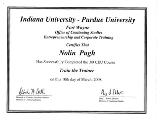 IPFW Train the Trainer