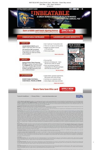 1
9697 BCUS NFL Extra Points Card – Microsite – Green Bay version
20K Offer — NFL-Team Variations
6/18/2012
 