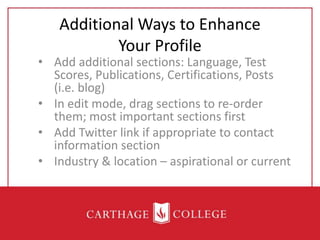 Linkedin - How to create an effective profile | PPTX