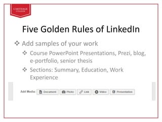 Linkedin - How to create an effective profile | PPTX