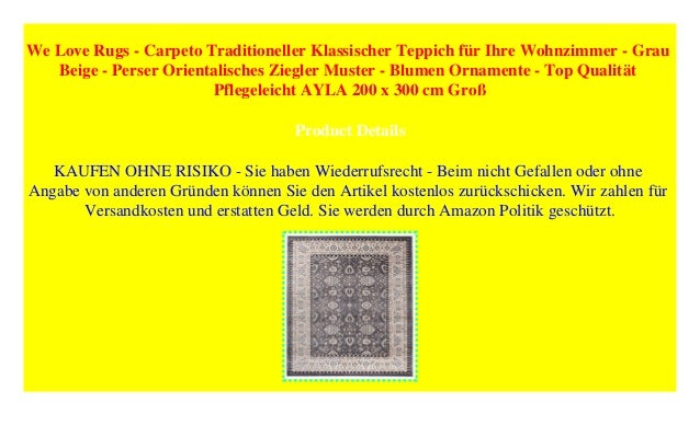 We Love Rugs Carpeto Traditioneller Klassischer Teppich Fur Ihre W