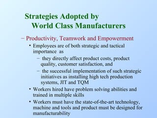 GOOD START: IMPLEMENTATION OF THE WORLD CLASS MANUFACTURING