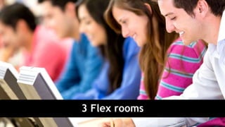 3 Flex rooms
 