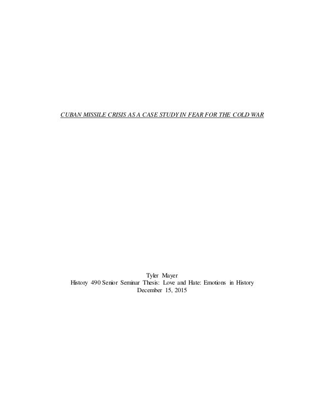 thesis for cuban missile crisis