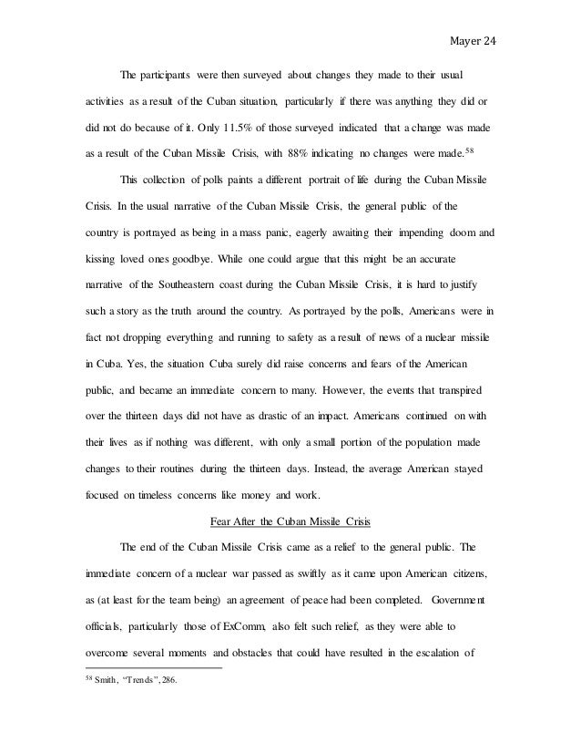 Cuban missile crisis research paper