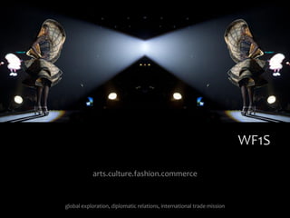 WF1S
global exploration, diplomatic relations, international trade mission
arts.culture.fashion.commerce
 